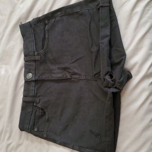 American Eagle high waisted denim shorts in Black